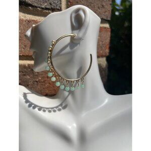 Jade Ball Hoop Earrings